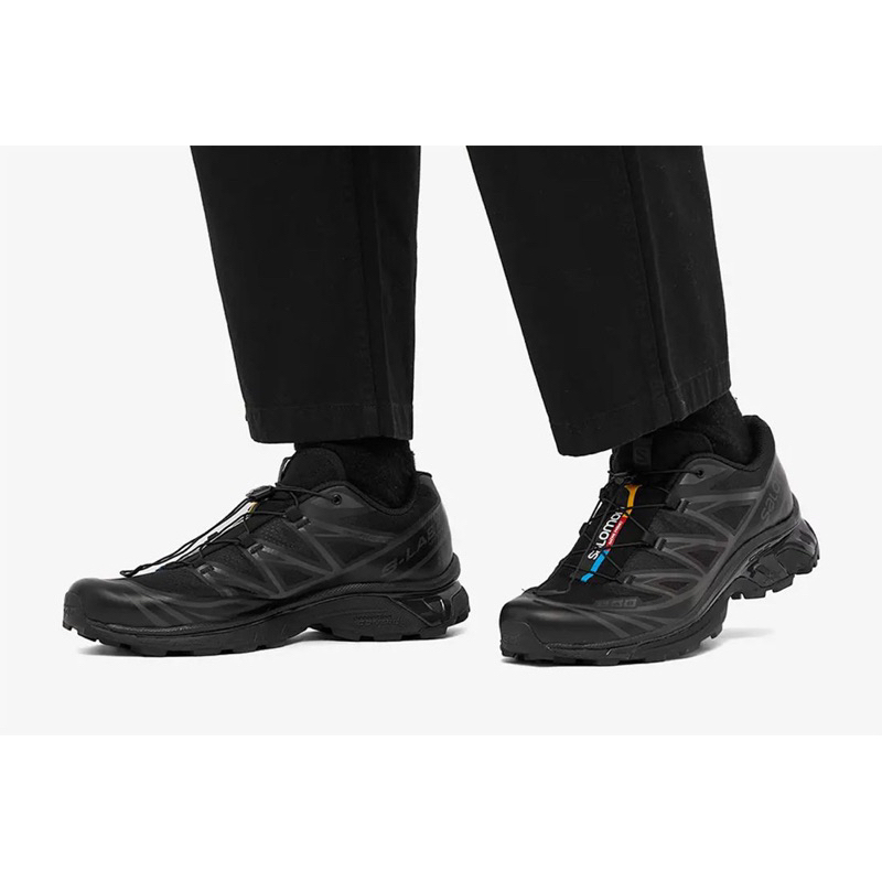 二手美品Salomon xt-6 adv trainers in black xt6 XT-6 黑色索羅門