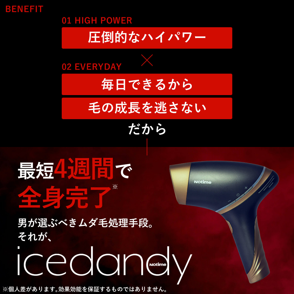 日本直送-NOTIME 人氣男士光學脫毛器Icedandy SKB-2108 | 蝦皮購物