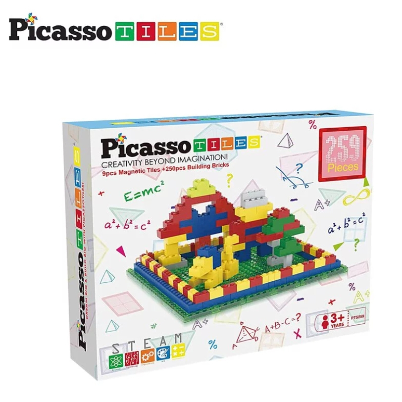 PicassoTiles マグネットシート + 積み木セット 353 怖かっ 個