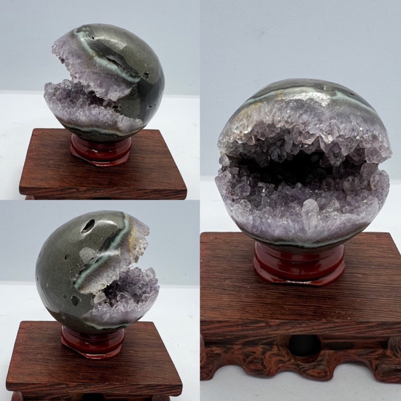 🔹晶晶🔸 天然開口笑水晶球瑪瑙水晶紫水晶| 蝦皮購物