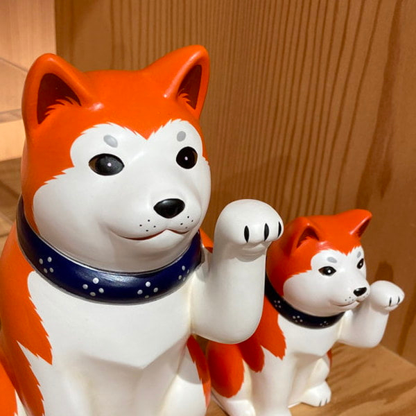 日本代購BEAMS JAPAN 中外陶園招財犬柴犬橙色款5號右手左手順產禮品 