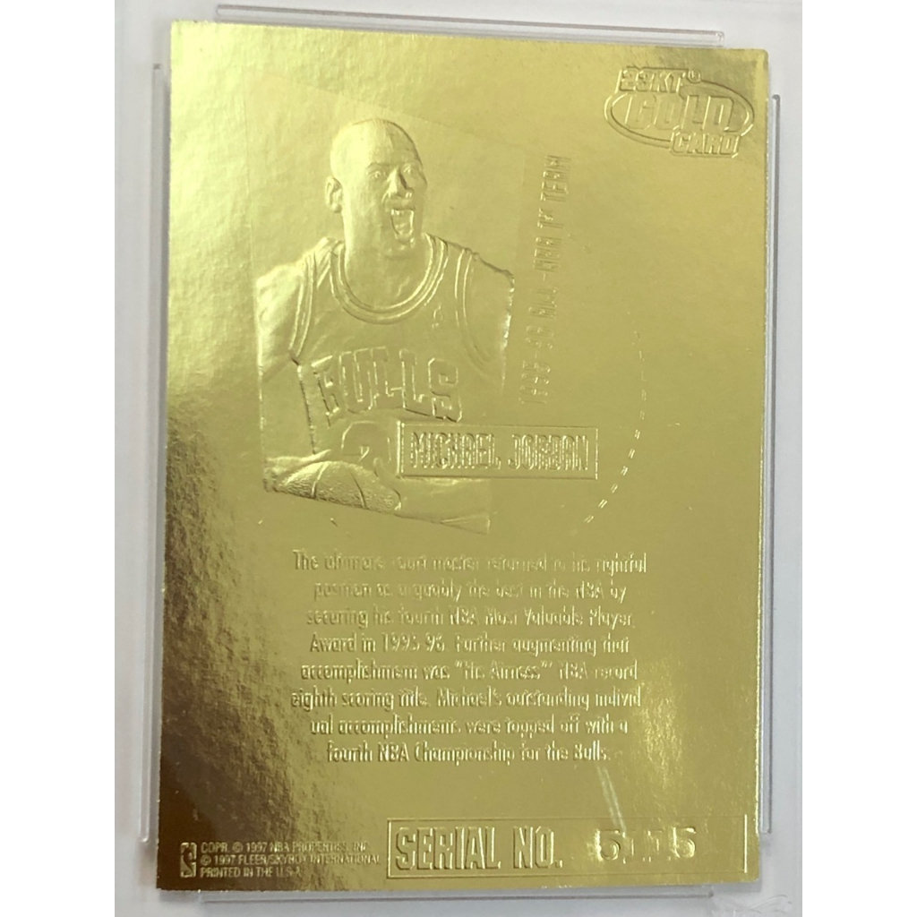マイケルジョーダン 23Kゴールド 切手 カード シリアルナンバー