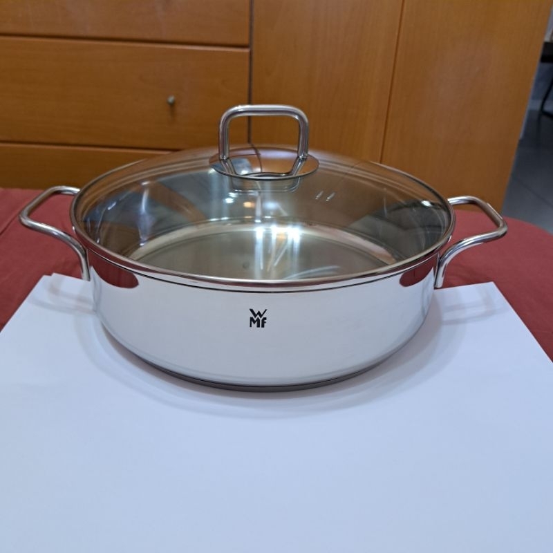 WMF PROFISELECT(全聯）德國多用途煎鍋／火鍋28公分（4.5L公升)18／10不鏽鋼， | 蝦皮購物