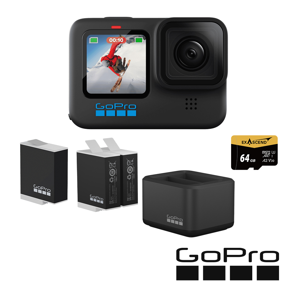 GoPro】HERO 10 Black 套組超大電量套組CHDHX-101-RW 正成公司貨| 蝦皮購物