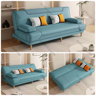 ☞ 貓抓皮沙發 簡易可折疊沙發床 兩用 乳膠 公寓 小戶型 多功能雙人 家用客廳懶人沙發