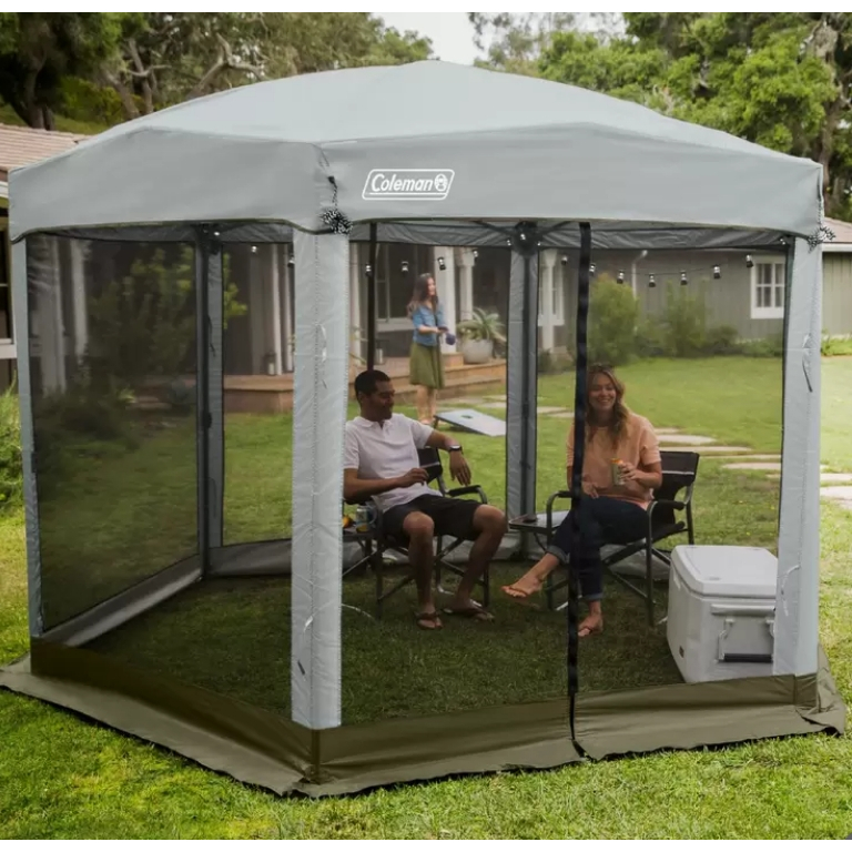 Coleman 12呎X10呎 撐頂速搭式 六面 客廳帳 六面紗網客廳帳 迷露森活 蝦皮購物
