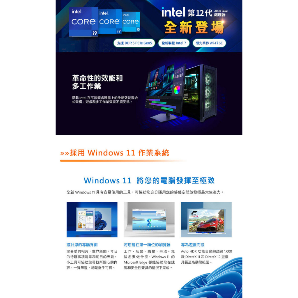 Genuine捷元桌上型商用電腦(12代) /Win11 Home / i3-12100 / 500GB