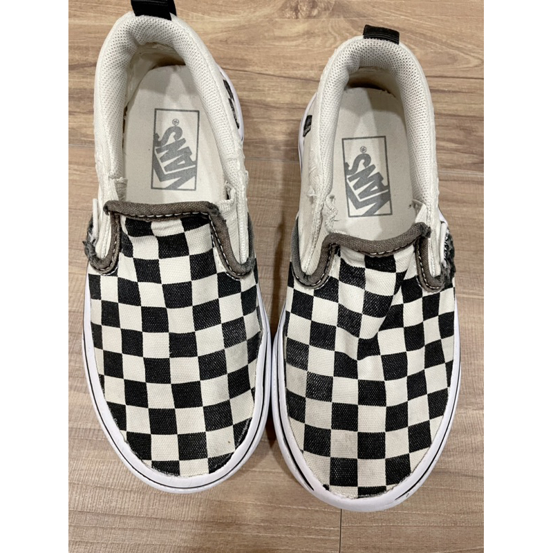 正貨兒童VANS 棋盤格休閒鞋18cm