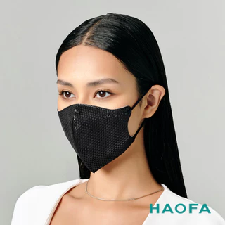HAOFA氣密型99%防護醫療N95口罩(抗UV50+)-鋼琴黑(30入)