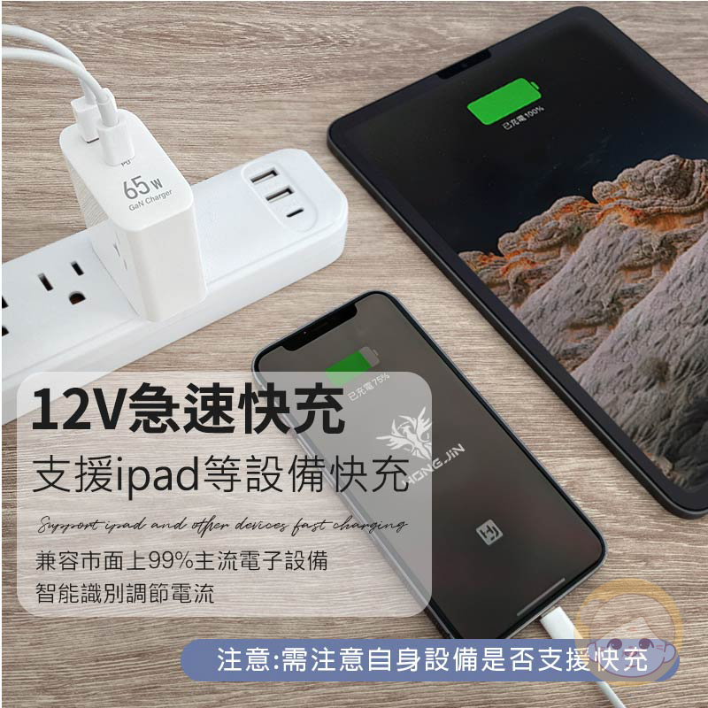 [雙孔快充]65W氮化快充頭 雙孔充電頭 氮化鎵GaN 手機充電器 雙孔快充頭 充電頭 充電器 字號R55336 | 蝦皮購物
