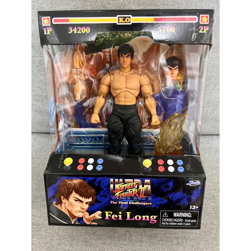 現貨美版 JADA TOYS 6吋 電玩 Street Fighter II 快打旋風2 飛龍Fei Long 人偶公仔 | 蝦皮購物