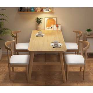 餐桌家用小户型北欧铁艺饭桌椅组合现代简约租房商用餐馆吃饭桌子
