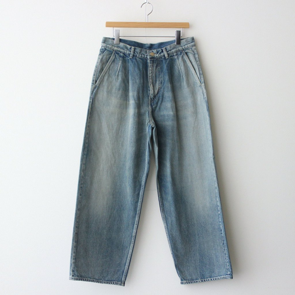 全新｜Graphpaper｜Selvage Denim Two Tuck Pants - LIGHT FADE 暫售