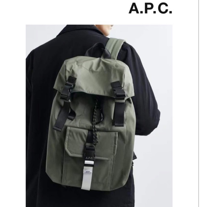 🇺🇸 A.p.c backpack apc 背包 翻蓋雙肩包 後背包 潮流 正品代購 專櫃代購