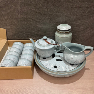 未使用】台湾茶器セット（茶盤、茶壷、茶杯、聞香杯）大禾竹藝工坊 宜龍-