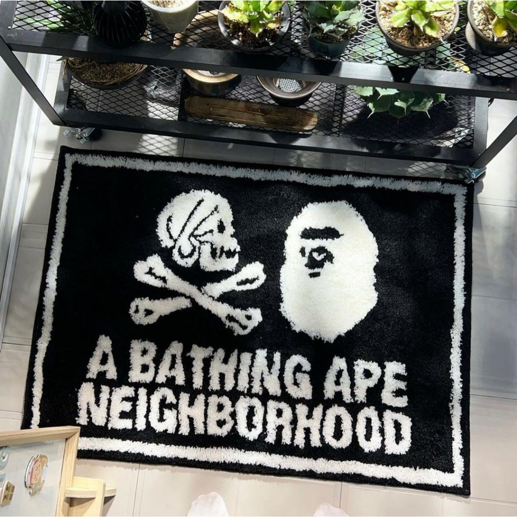 𝗜𝗡𝗦𝗜𝗚𝗛𝗧_𝟵𝟰】Bape x Neighborhood Rug 地毯| 蝦皮購物