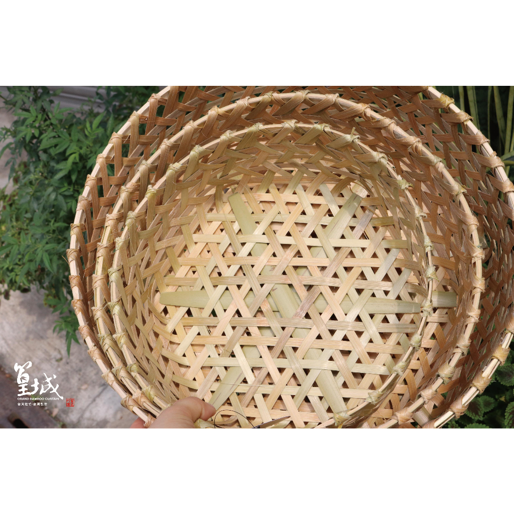 【篁城竹藝】〔圓:蒸年糕用竹籃:大/小尺寸〕台灣竹.台灣製.蒸年糕.蘿蔔糕蒸籠.裝食物.收納籃/竹編籃，水果籃、收納籃 | 蝦皮購物