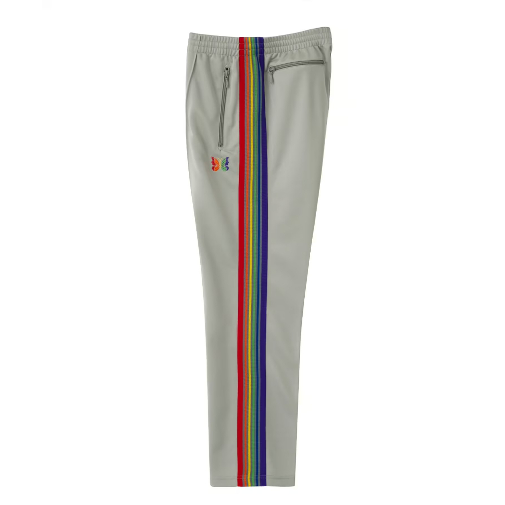 【Hills】直筒 STUDIOUS x NEEDLES TRACK PANTS - GREY/RAINBOW 蝴蝶