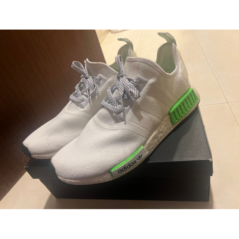 Adidas nmd hotsell white green