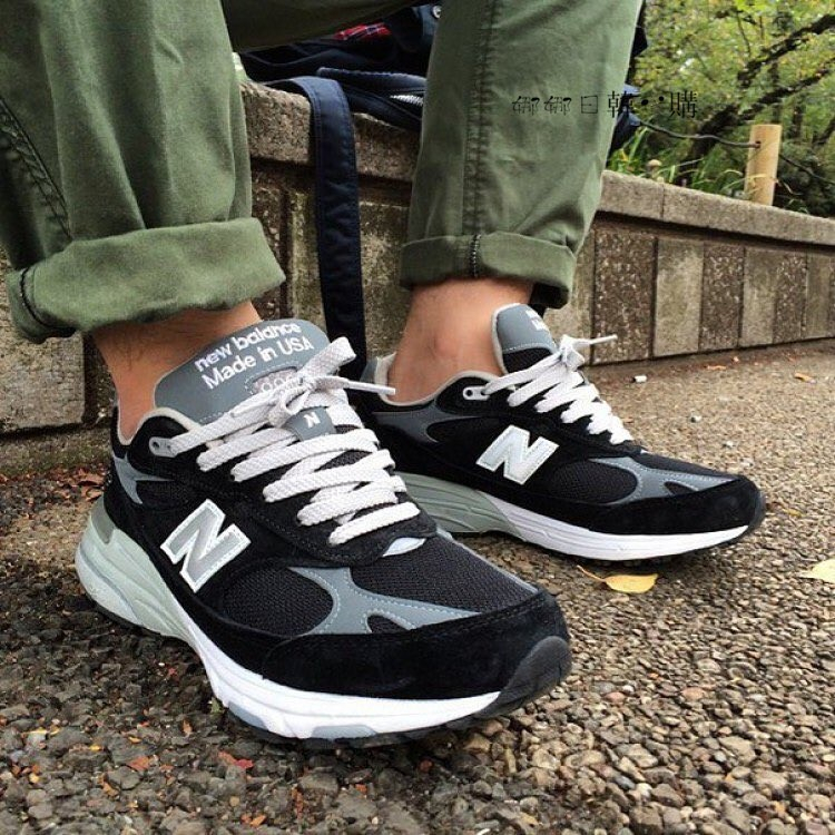 吳公先生】New Balance 993 黑色黑灰灰白麂皮網面運動慢跑鞋MR993BK