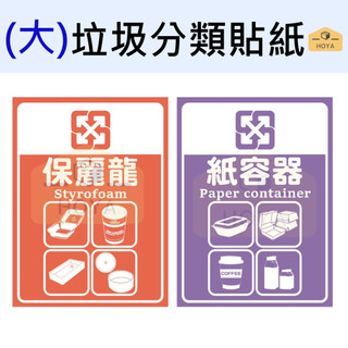 回收分類標示 垃圾分類貼紙 資源回收貼紙 垃圾桶貼紙 垃圾貼紙 紙類 一般垃圾 寶特瓶 廢電池 廚餘 紙容器 小張貼紙 | 蝦皮購物