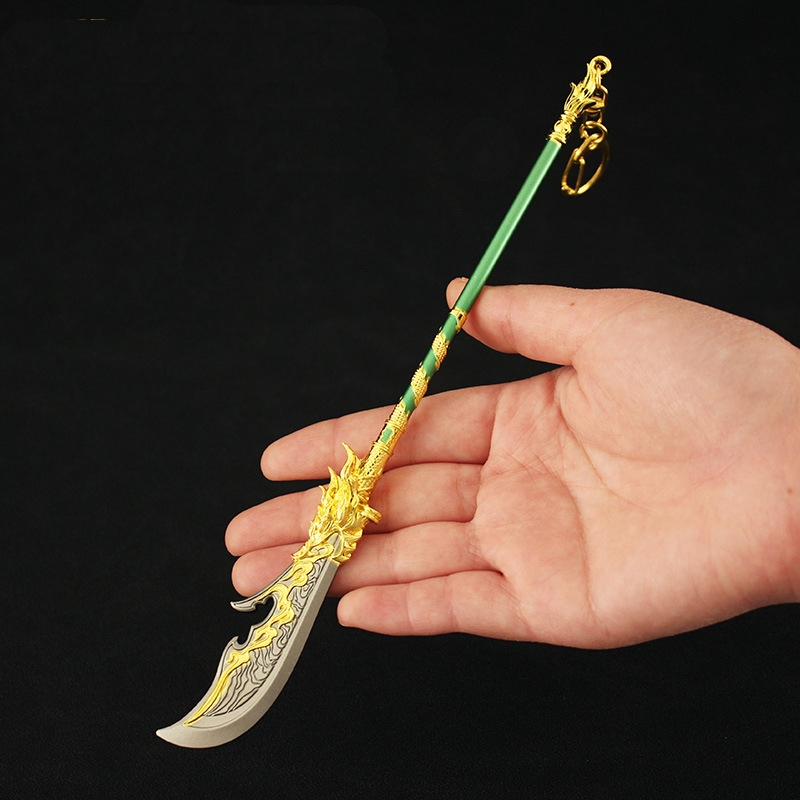 現貨- 送刀架】『 青龍偃月刀- 斬馬刀』22cm 鋅合金材質劍武器