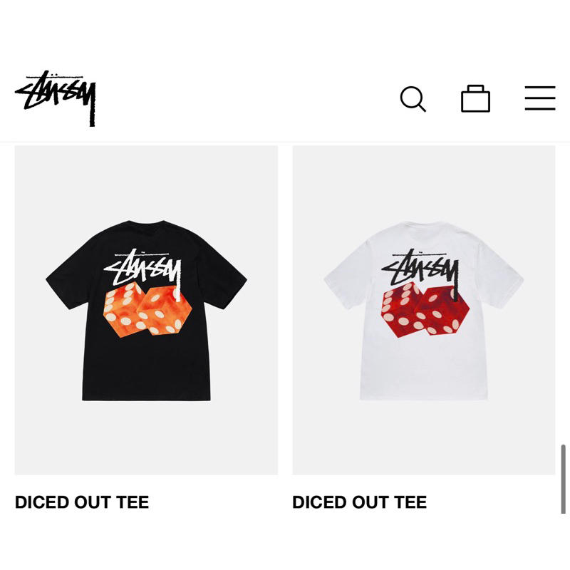 現貨美國23 STUSSY DICED OUT TEE 賭場骰寶潮流短袖T恤滑板正品代購