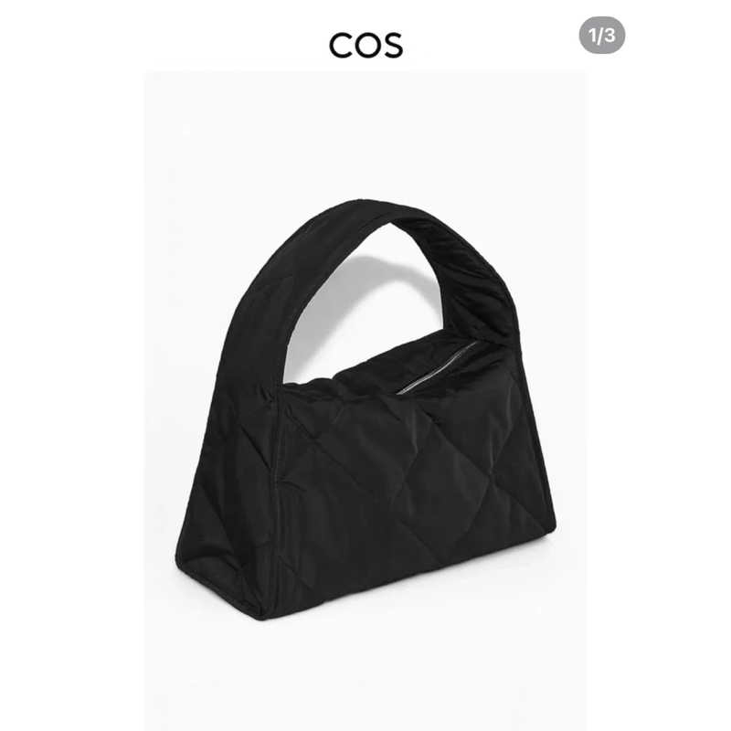 《現貨》COS 菱格紋絎縫包 菱格紋縫線腋下包 長方手提包 格菱包 黑色 粉色小款 台北專櫃代購 COS雲朵包 芭比 | 蝦皮購物