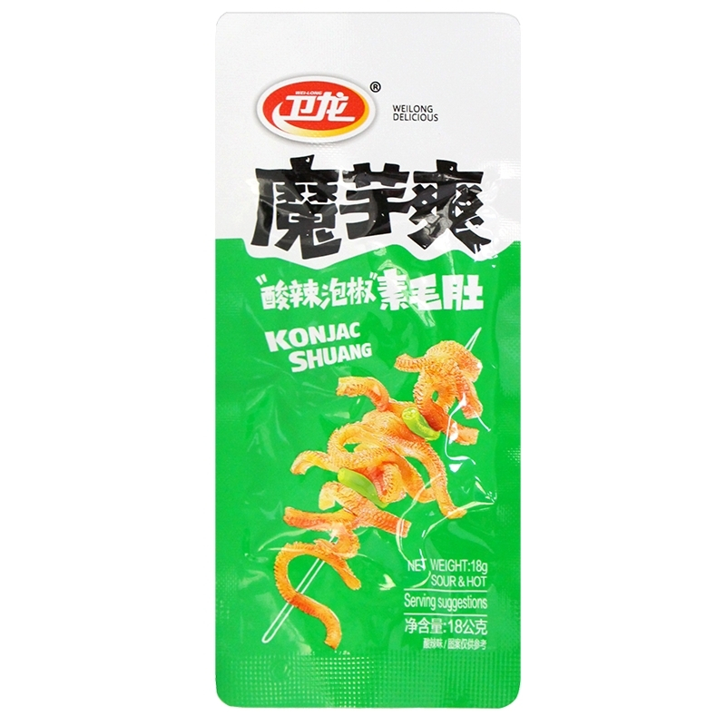 【台灣官方代理】衛龍 魔芋爽 全口味 18g 香辣 麻辣 酸辣 風吃海帶 海帶 卫龙 台味到 五辛素 | 蝦皮購物