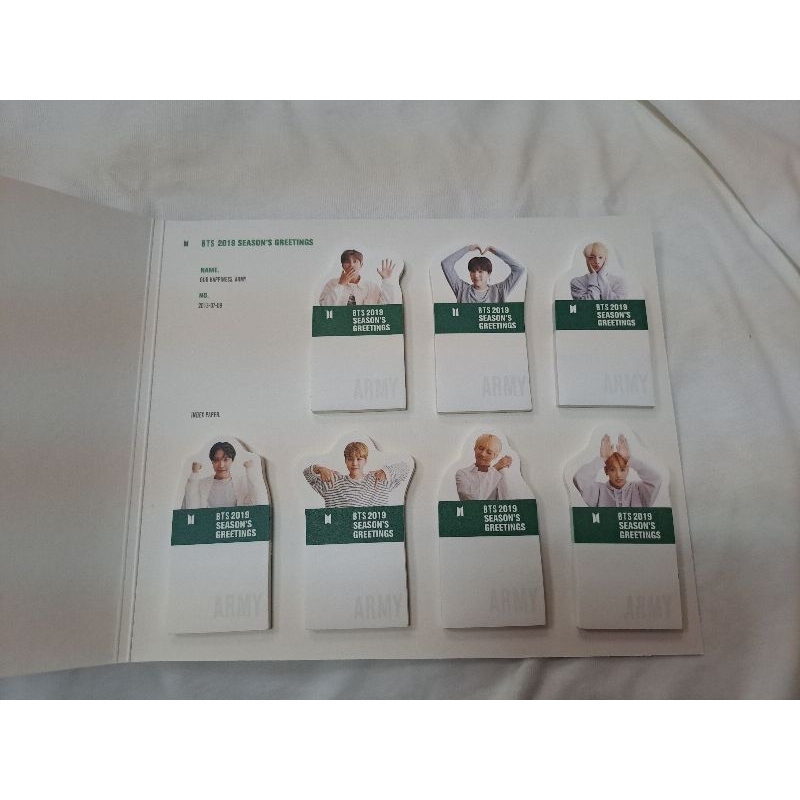 (非全新) BTS 便條紙 2019 season's greetings | 蝦皮購物