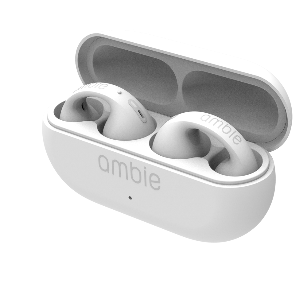 【美品】ambie AM-TW01 sound earcuffs (Latte) Ambie Sound Earcuffs AM-TW01 Open-Ear Bluetooth Wireless Earphone