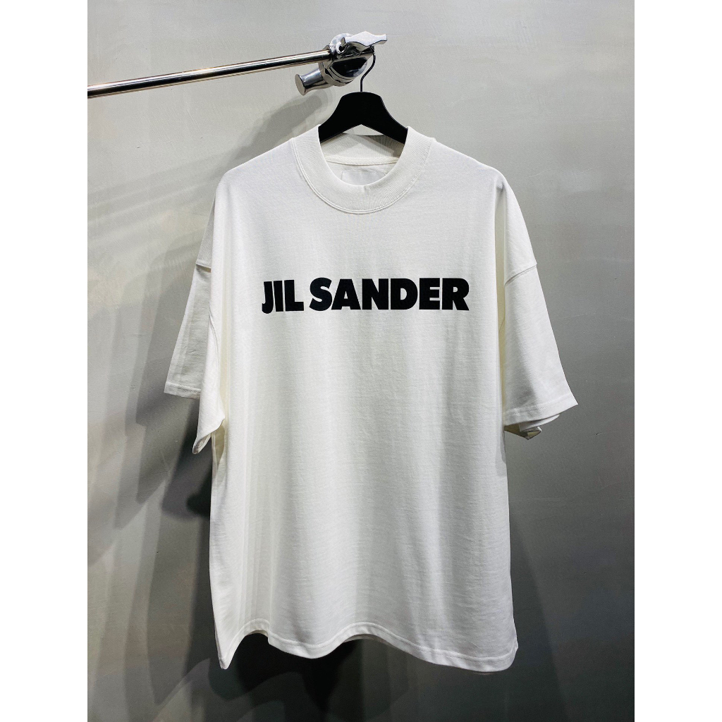 實拍】JIL SANDER 22SS 新款極簡主義經典白色LOGO 字母印花短袖T恤男女