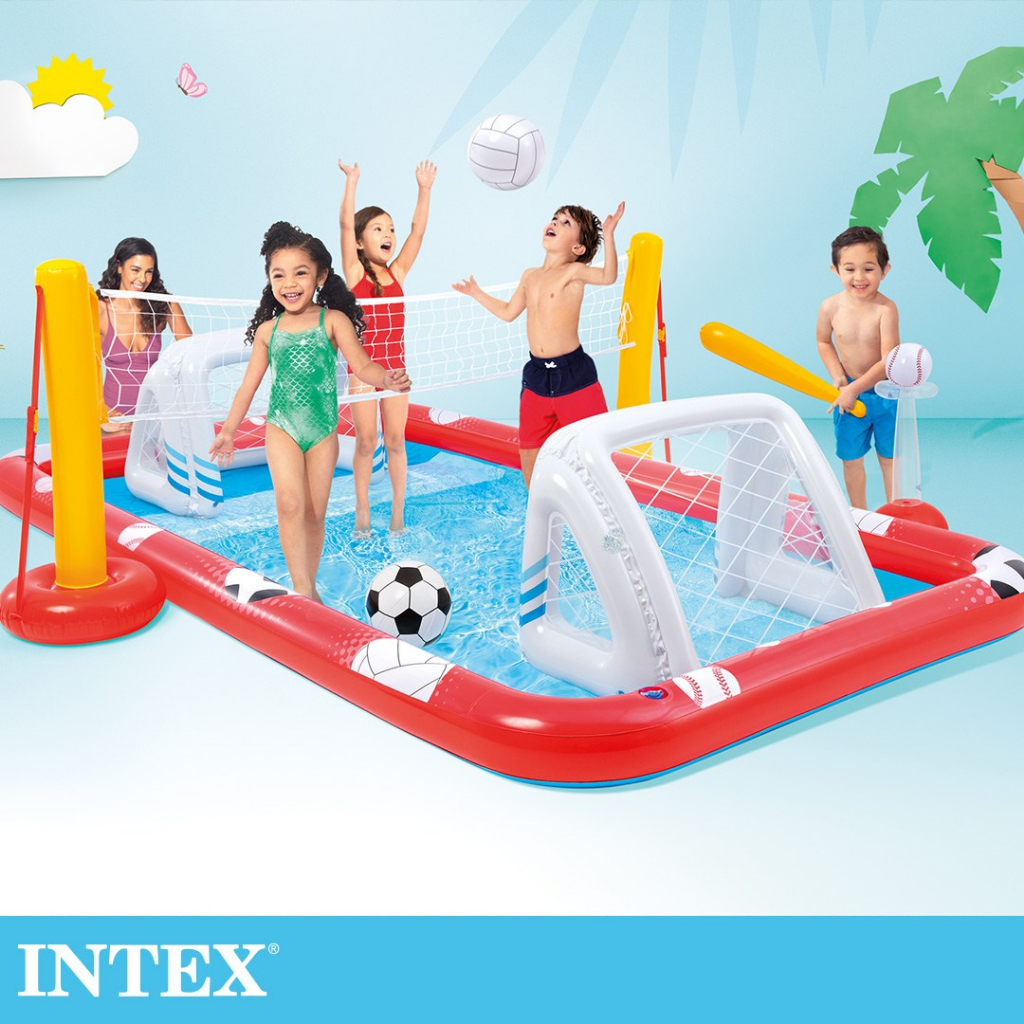 INTEX 運動樂園大型戲水池325x267cm (57147NP) 充氣足球場排球棒球場 | 蝦皮購物