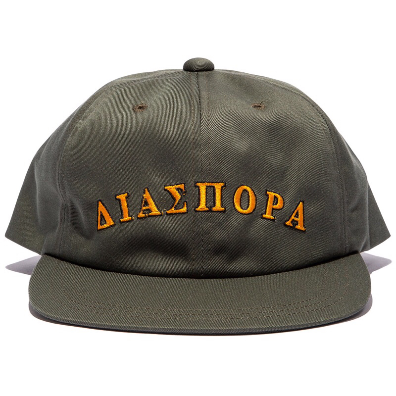 KUTINAWA] DIASPORA FRAT ARCH LOGO 6PANEL CAP 軍綠日本滑板