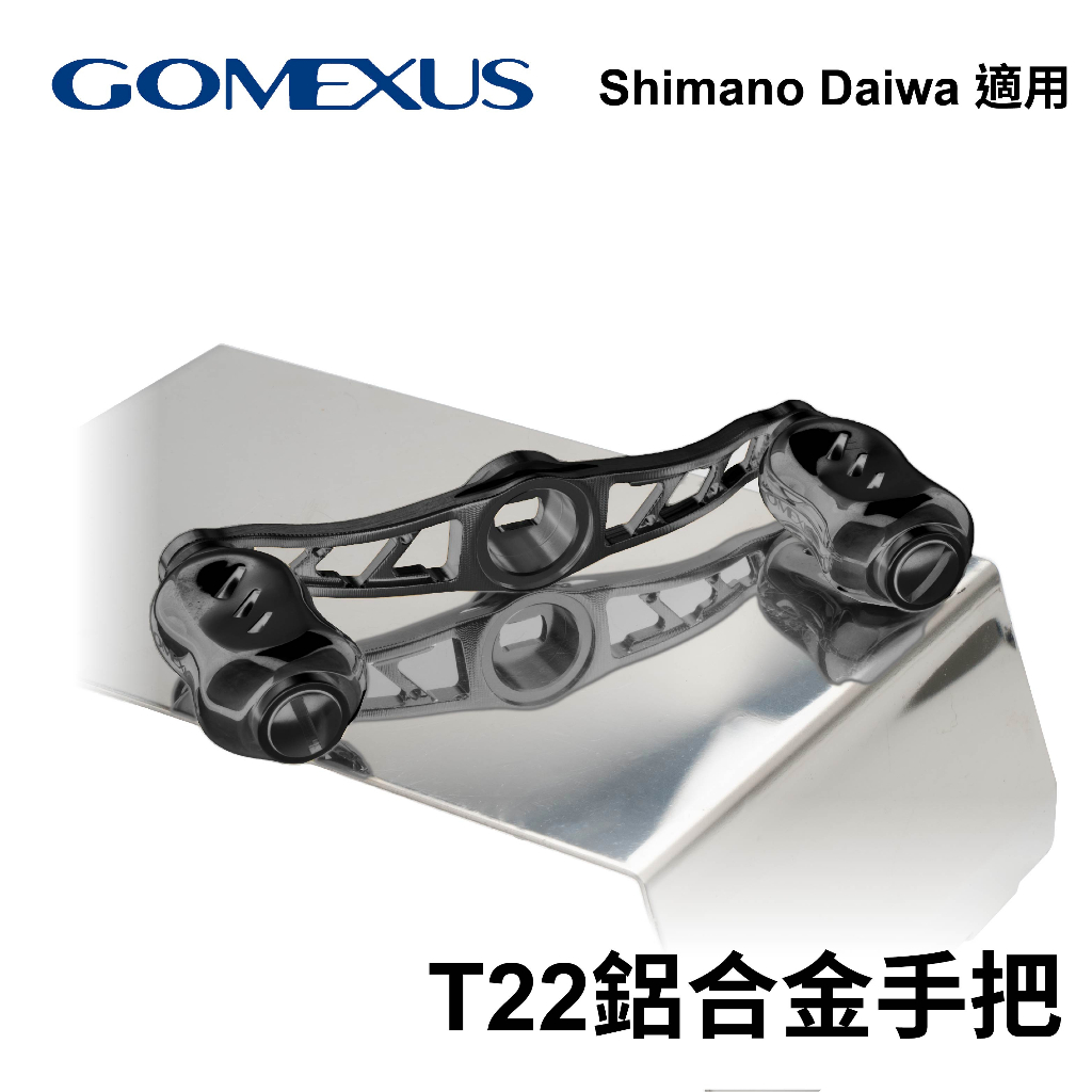 Bouton De Moulinet Gomexus T22BKBK Titane Noir 22mm Pour Shimano A Et Daiwa S