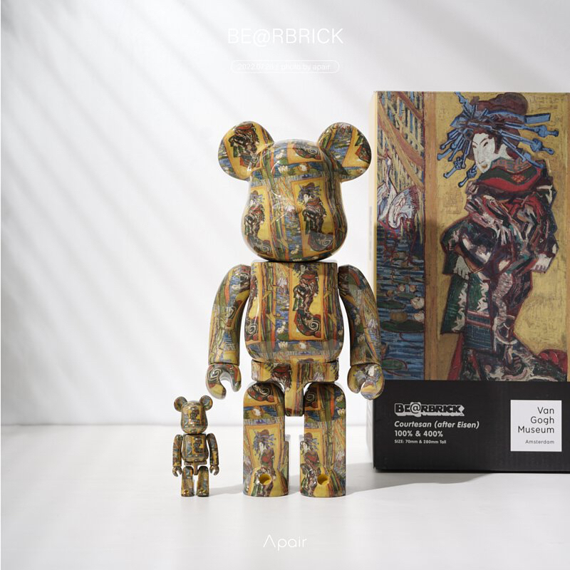 BE@RBRICK Van Gogh Museum 梵谷博物館3.0 花魁藝伎400%+100% 庫柏力克