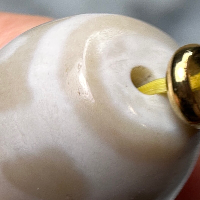 西藏回流真品老天珠白毫達洛寶瓶蓮花心四寶瓶皮殼細膩細緻寶瓶天珠蓮花