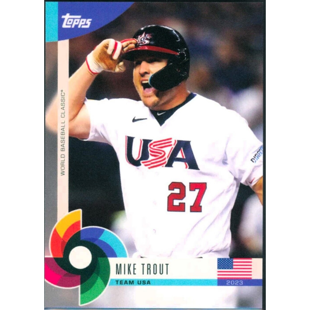 Mike Trout 球員卡 2023 經典賽 Topps WBC global stars Card 23 美國隊 蝦皮購物