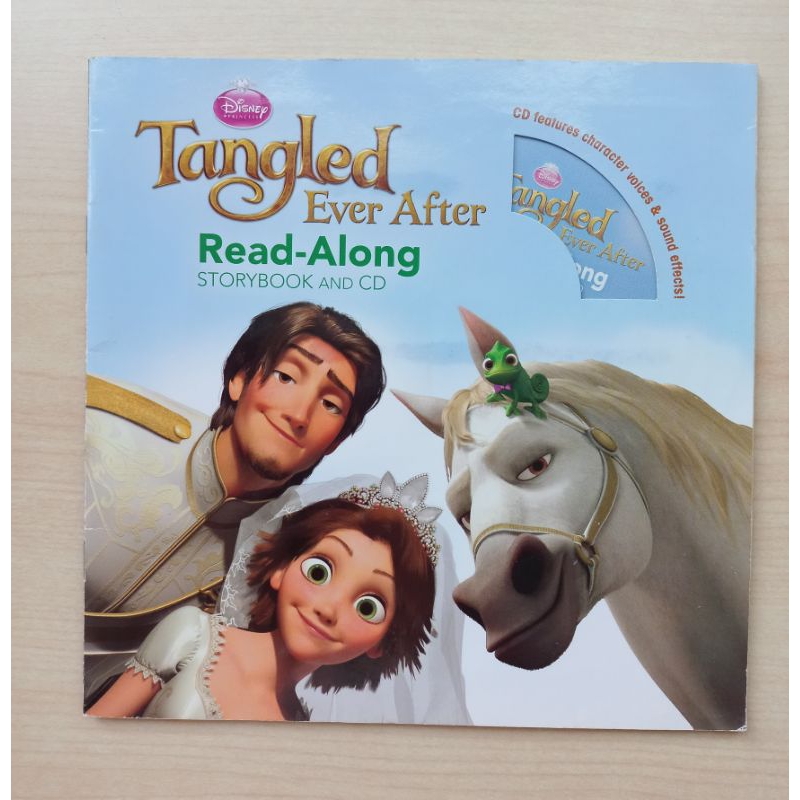 Disney Tangled ever after read-along storybook and CD長髮公主有聲書 | 蝦皮購物