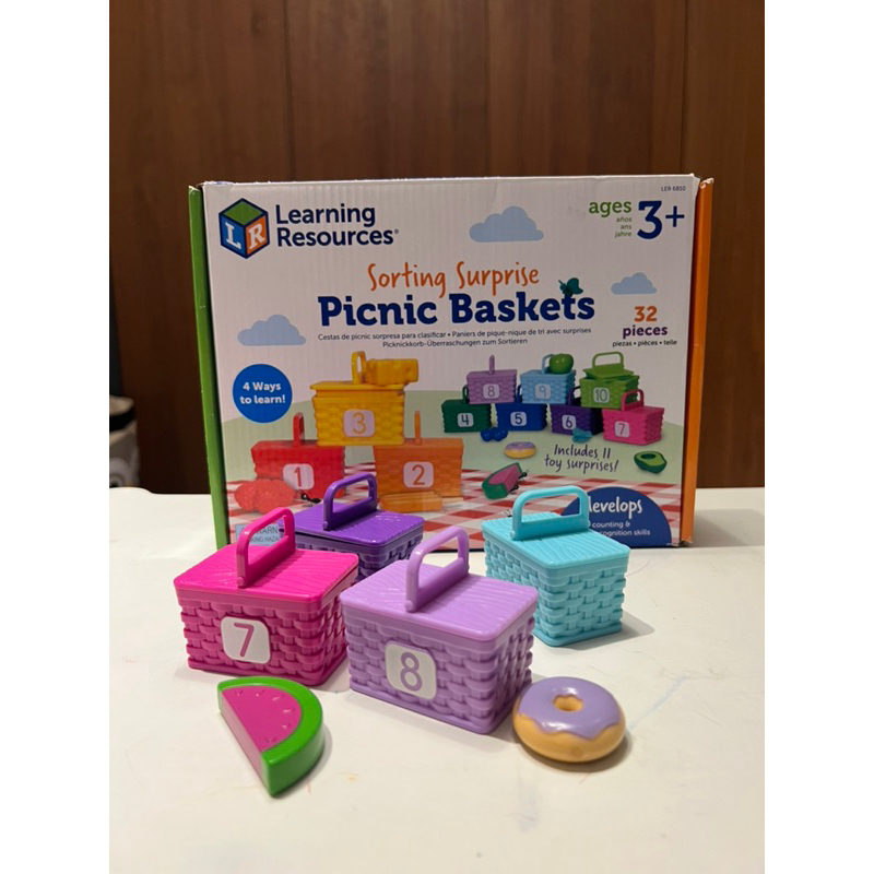 (保留中）Learning resources picnic baskets 野餐顏色遊戲 | 蝦皮購物