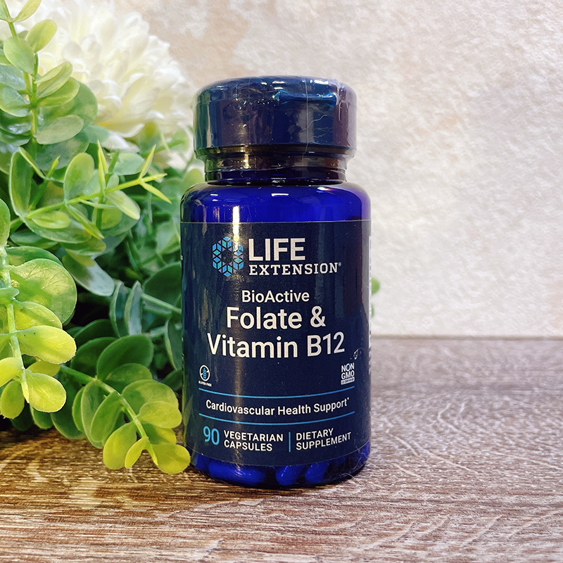 Life Extension｜Folate&Vitamin B12｜BioActive系列葉酸鹽維生素｜90 粒素食膠囊 蝦皮購物