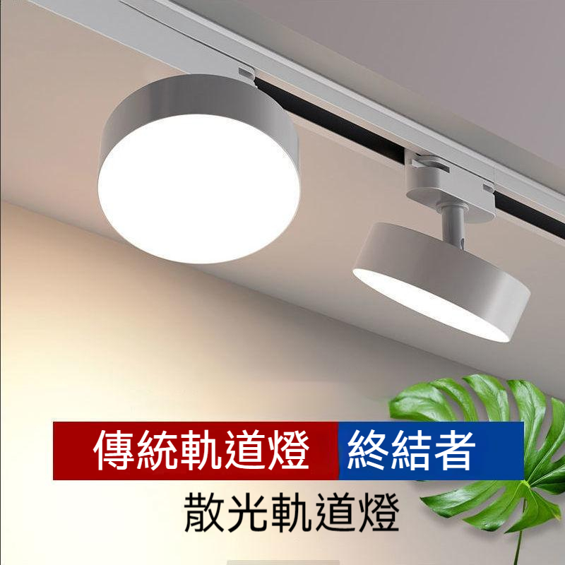 【台灣出貨】射燈led軌道補光燈 LED廣角散光泛光軌道燈 15W 20W 25W 12W家用商用 柔光燈 360度旋 | 蝦皮購物