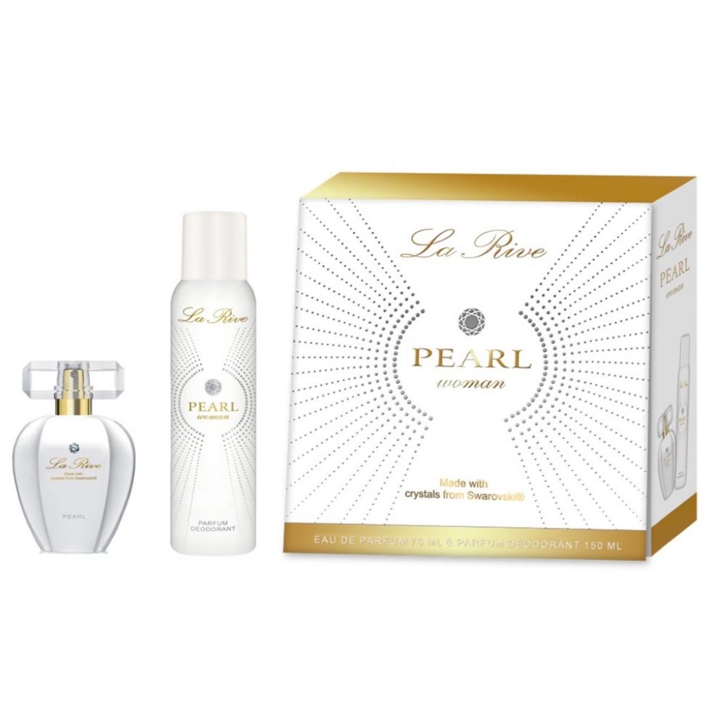 LA RIVE Pearl施華洛(白)淡香精禮盒(香水75ml+噴霧150ml)/佛手柑/檸檬/玲蘭/玫瑰/桃花/ | 蝦皮購物