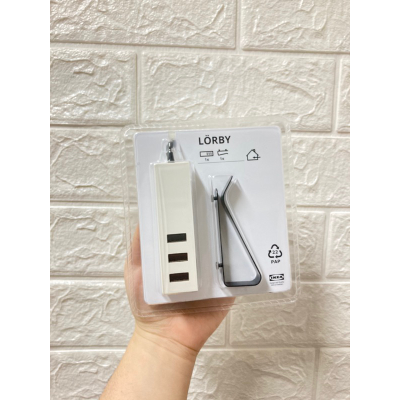ikea usb充電器附夾 白色款 三孔usb充電器 | 蝦皮購物