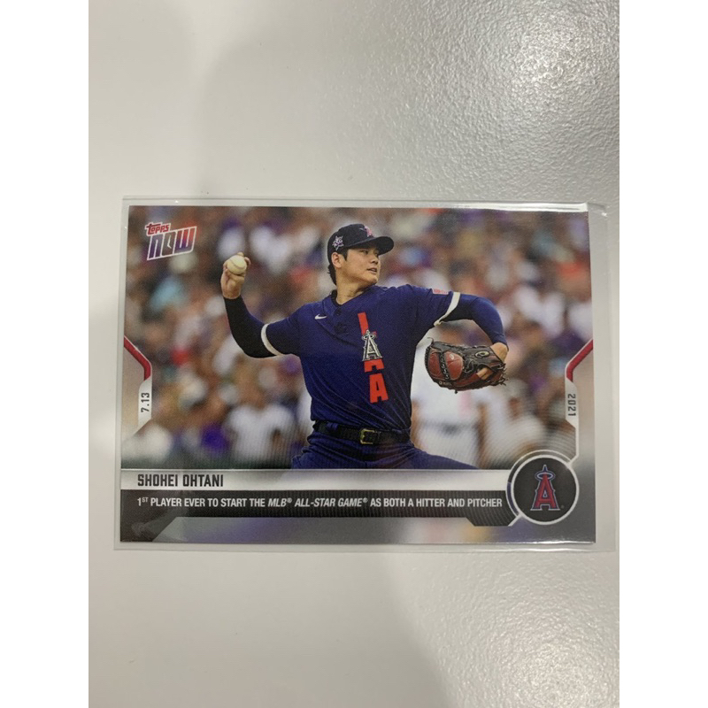 Topps now大谷翔平Shohei Otani MLB 明星賽首次以投手和打者同時入選並先發| 蝦皮購物