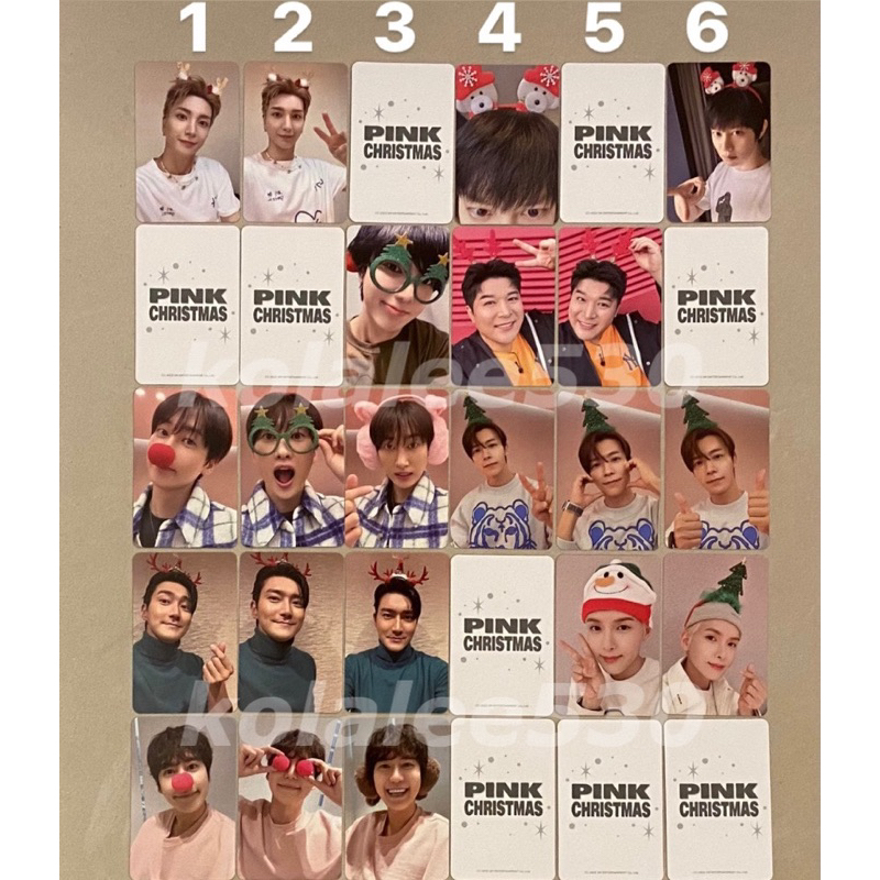 Super Junior 隨機卡包2022 Pink Christmas 小卡聖誕隨機卡包東海銀赫
