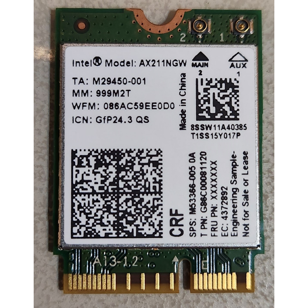 全新 intel AX211 無線網卡 筆電網卡 Wi-Fi 6E | 蝦皮購物