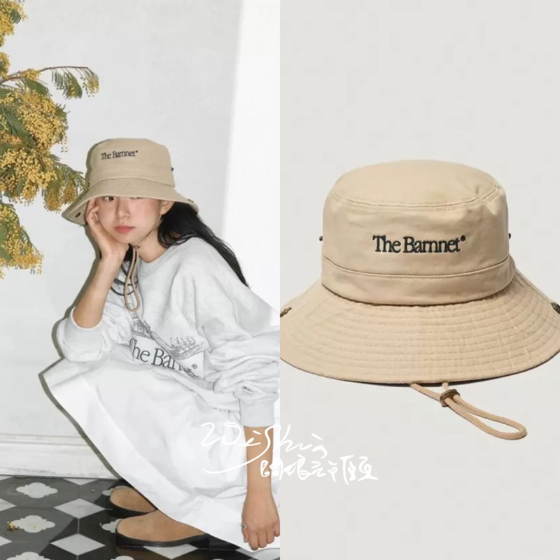 韓國回台🎉WISHIA闆娘許願韓國代購 The barnnet logo Safari Hat 品牌刺繡漁夫帽