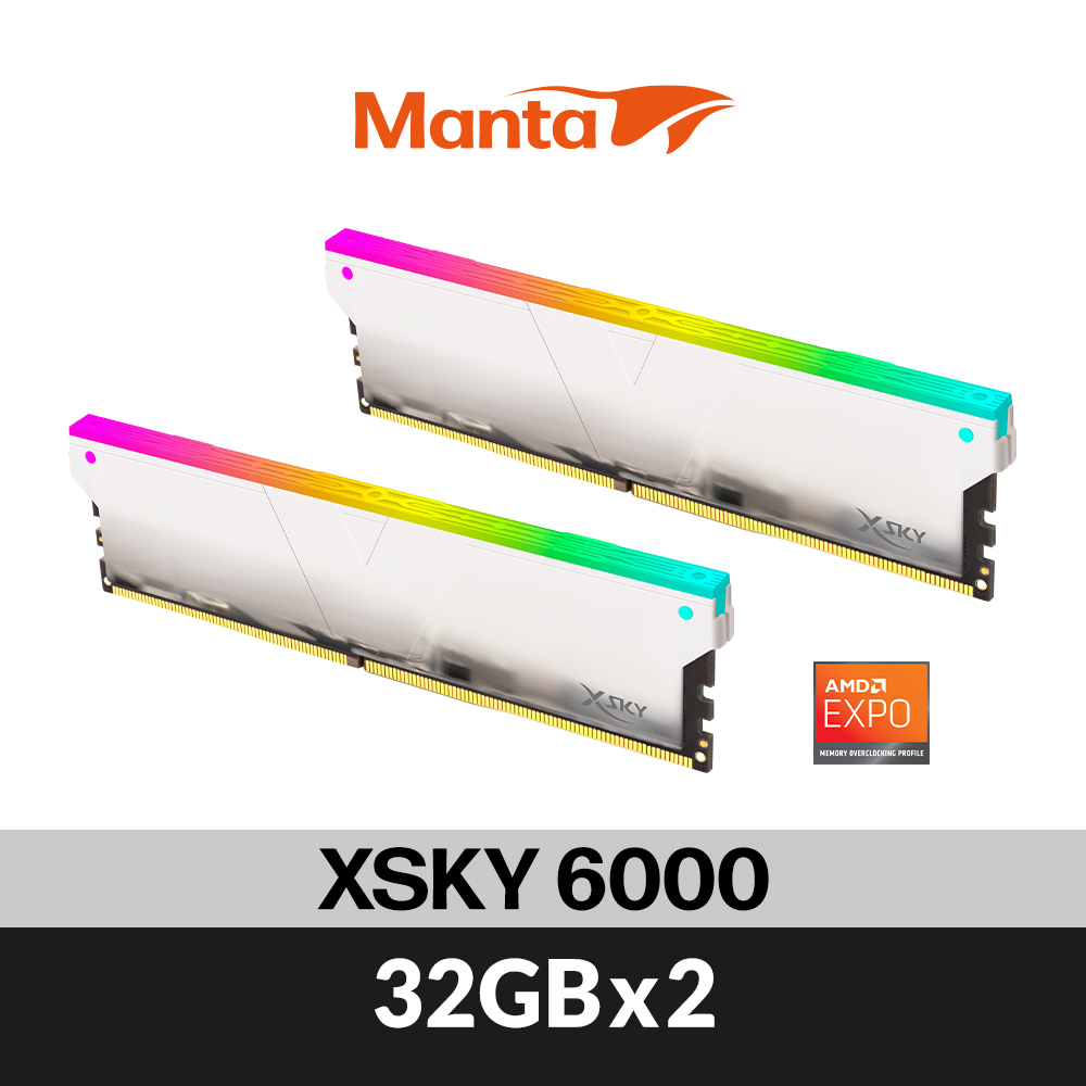 v-color全何XSky系列海力士顆粒DDR5 6000 64G(32GX2) 桌上型超頻