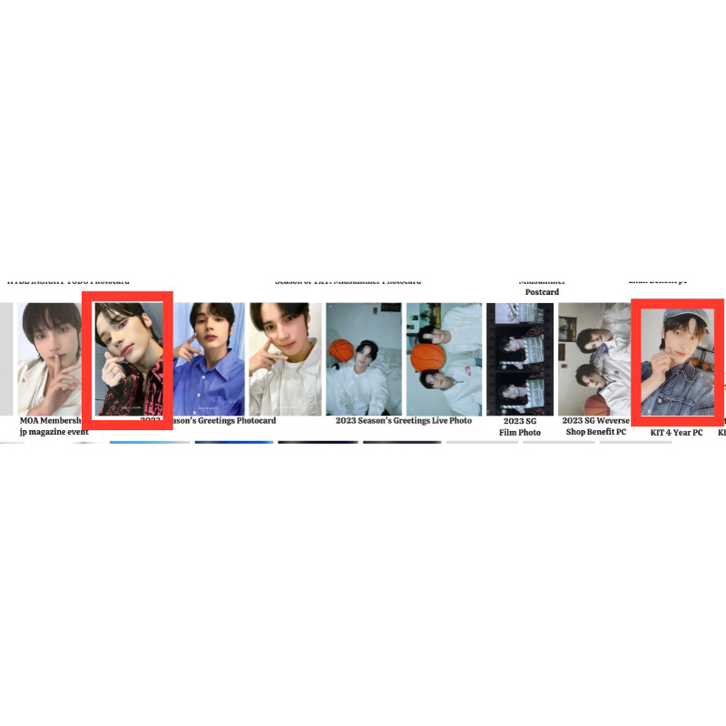 TXT Tomorrow x Together 休寧凱 休寧 2023年曆黑版小卡 會員禮小卡 | 蝦皮購物
